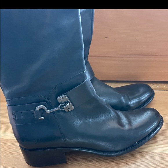 Black Leather Via Spiga Boots - Picture 1 of 7